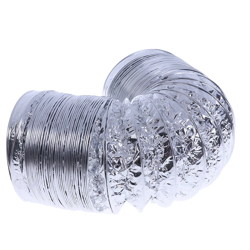 4 Inch 100mm Ventilator Pipe PVC Aluminum Tube Air Ventilation Pipe Hose Flexible Exhaust Duct 3/2M Air System Vent Bathroom New