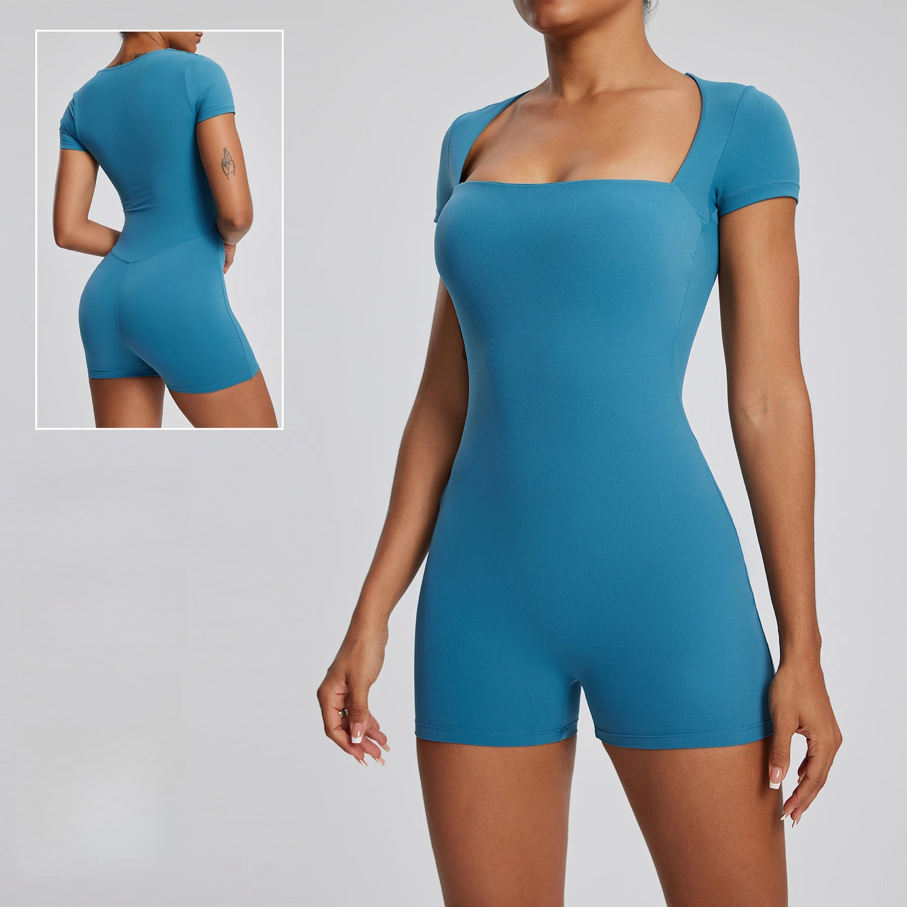 

One-Piece Yoga Set for Women, Stretch Fitness Bodysuit, Gym Workout Tracksuit, Seamless Sportswear Yoga Suit, Tight Fit Training