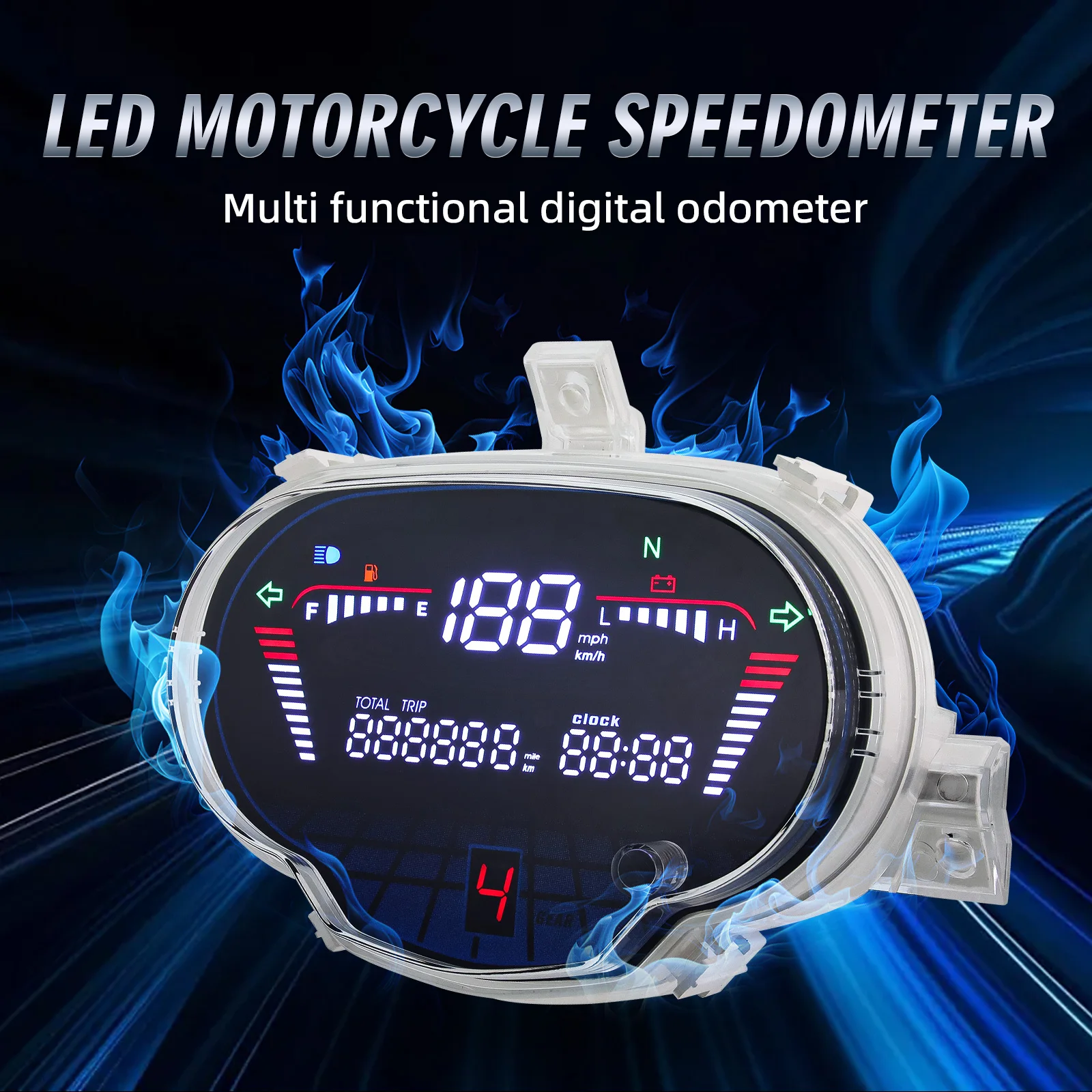 Motorcycle Instrument For SIHGHT115 Electronic Instrument Assembly LED Digital Speedometer Motor Dashboard RPM Fuel Meter Custom