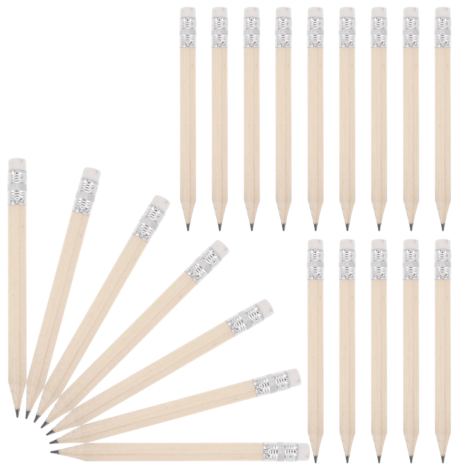 

50 Pcs Short Pencil Log Pencils Writing for Kids Drafting Basswood Toddler Preschool