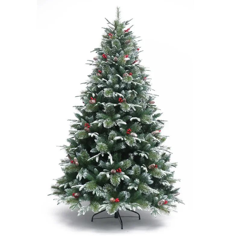 PE+PVC Artificial Christmas Tree Cedar Nuts Red Fruit Christmas Party Atmosphere Home Decoration Christmas Tree 120 m-270m