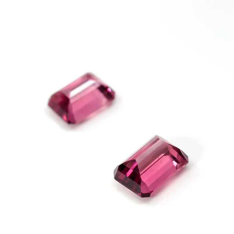 Authentic Elegant Rectangular Red Tourmaline Cut Gemstones CMA Certified HighQuality Gemstone Free Appraisal Certificate