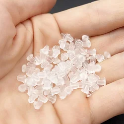 50 Pcs/Lot Bullet Shaped Round Soft Silicone Rubber Earring Back Ear Plug Ear Stud Blocked Cap For DIY Jewelry Findings Making