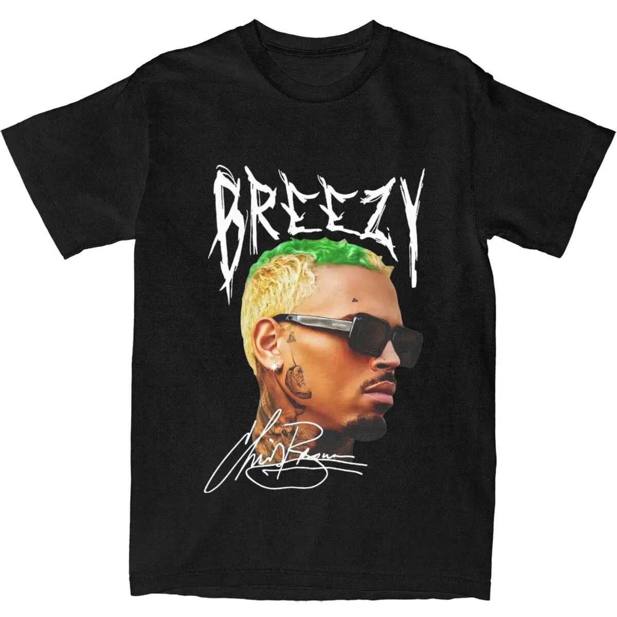 Album Chris Brown 11 11 Singer T Shirt Musician T-Shirts Short Sleeves Tshirt Summer 100 Cotton O Neck Plus Size Top Tees