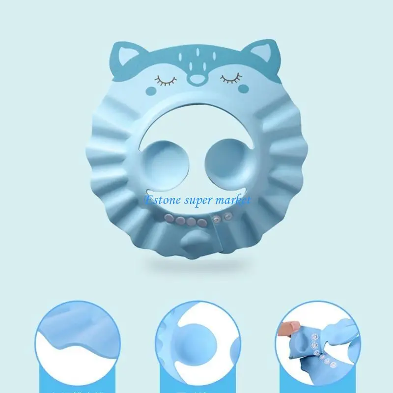 090B Adjustable Baby Shower Cap For Washing Hair Infants Waterproof Bathroom Safety