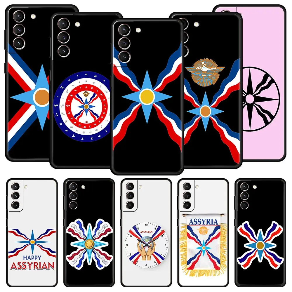 Assyria Flag Assyrian Phone Case For Samsung Galaxy S25 Edge S24 S23 S22 S20 Ultra S21 FE 5G S10 Plus Soft TPU Cover