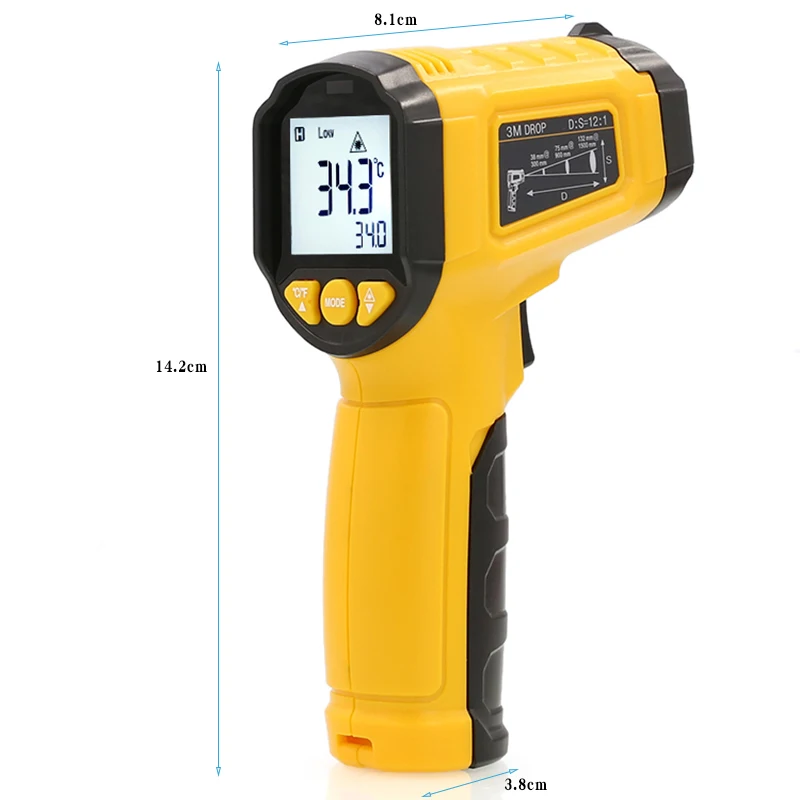 TS380 Infrared Non-Contact  Thermometer Handheld Industrial High-Precision Electronic Temperature Gauge TS600