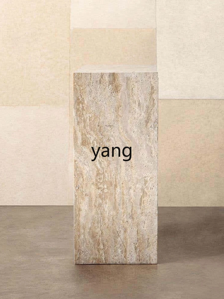 LH Yellow Cave Stone Marble against the Wall Console Tables Creative Arch Decoration Narrow Table