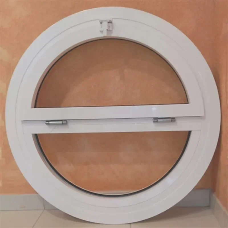 For Aluminum Frame Tempered Glass Circular Pivot Round Window