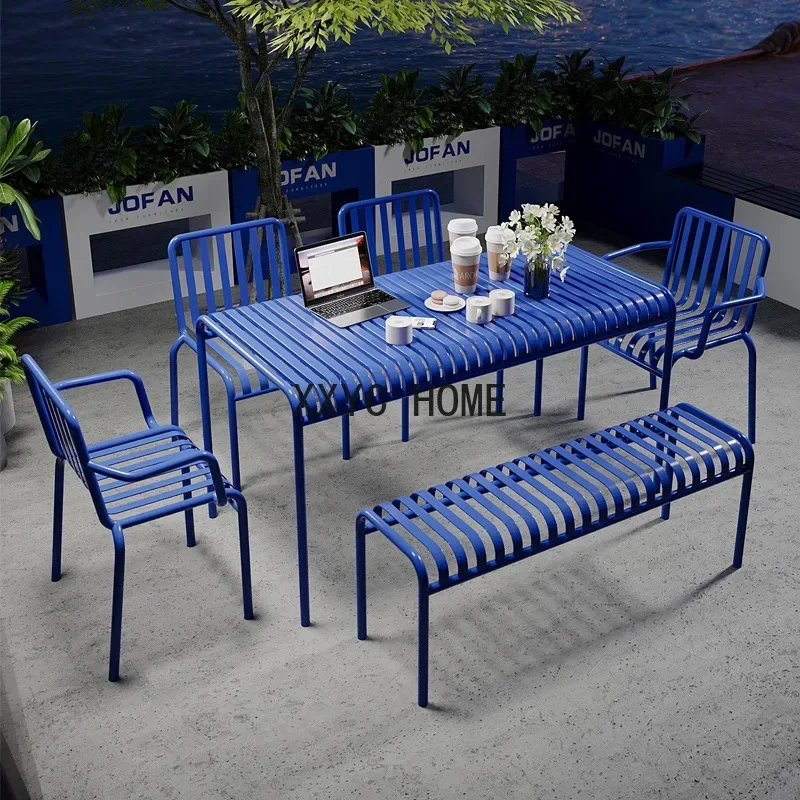 Outdoor Balcony Garden Table and Chair Garden Villa Outdoor Table Leisure Open-air Waterproof Sunscreen BBQ