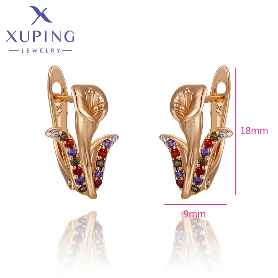 Xuping Jewelry Promotion Sale Flower European Style Gold Color Earring for Women Girl Party Gift A00919789