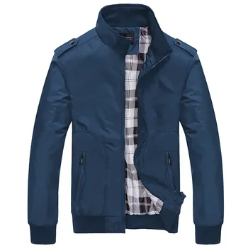 2024 Autumn Stand Collar Jackets for Men Windproof Waterproof Coats Men Casual Solid Military Jackets Mens Slim Windbreaker Coat 3