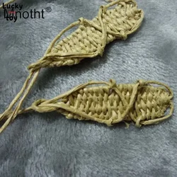 1/6 Scale Soldier Straw sandals Ancient Japanese samurai Shoes Model Hand knit For 12inch Action Figure Male Soldier Toy m3
