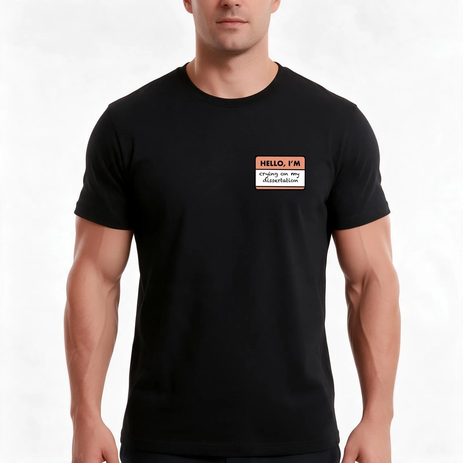 Crying on my dissertation T-Shirt, Cool Short Sleeve T Shirt, Loose Casual Summer Unisex Top