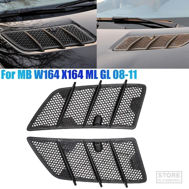 Car Hood Upper Air Vent Grille Cover Trim for Mercedes Benz W164 ML GL 320 350 450 550 63AMG 2008-2011