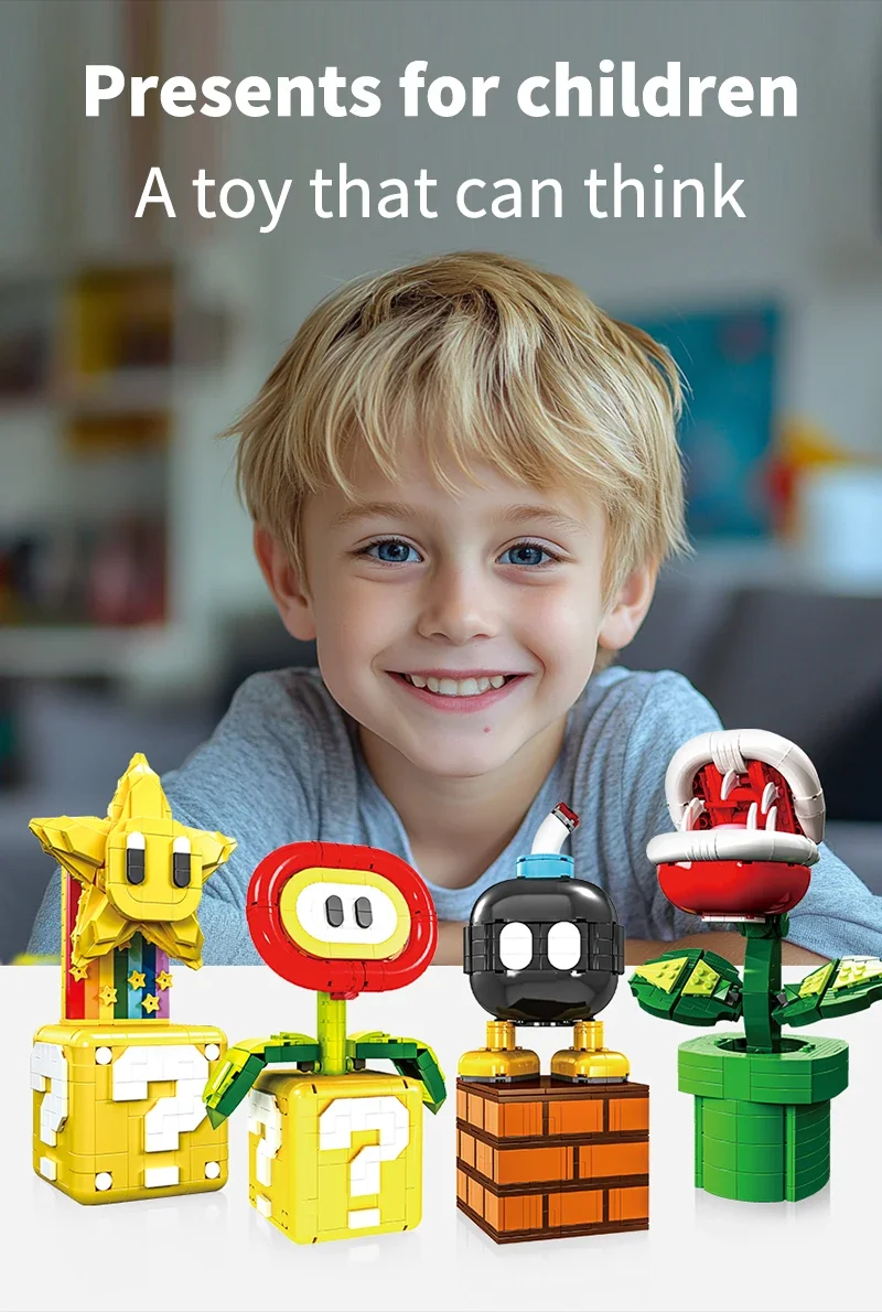 

MOC Chomper Plant Flame Flower Building Blocks Set Stem Creative Building Challenge Educational Toys for Kid Adults Family Gifts