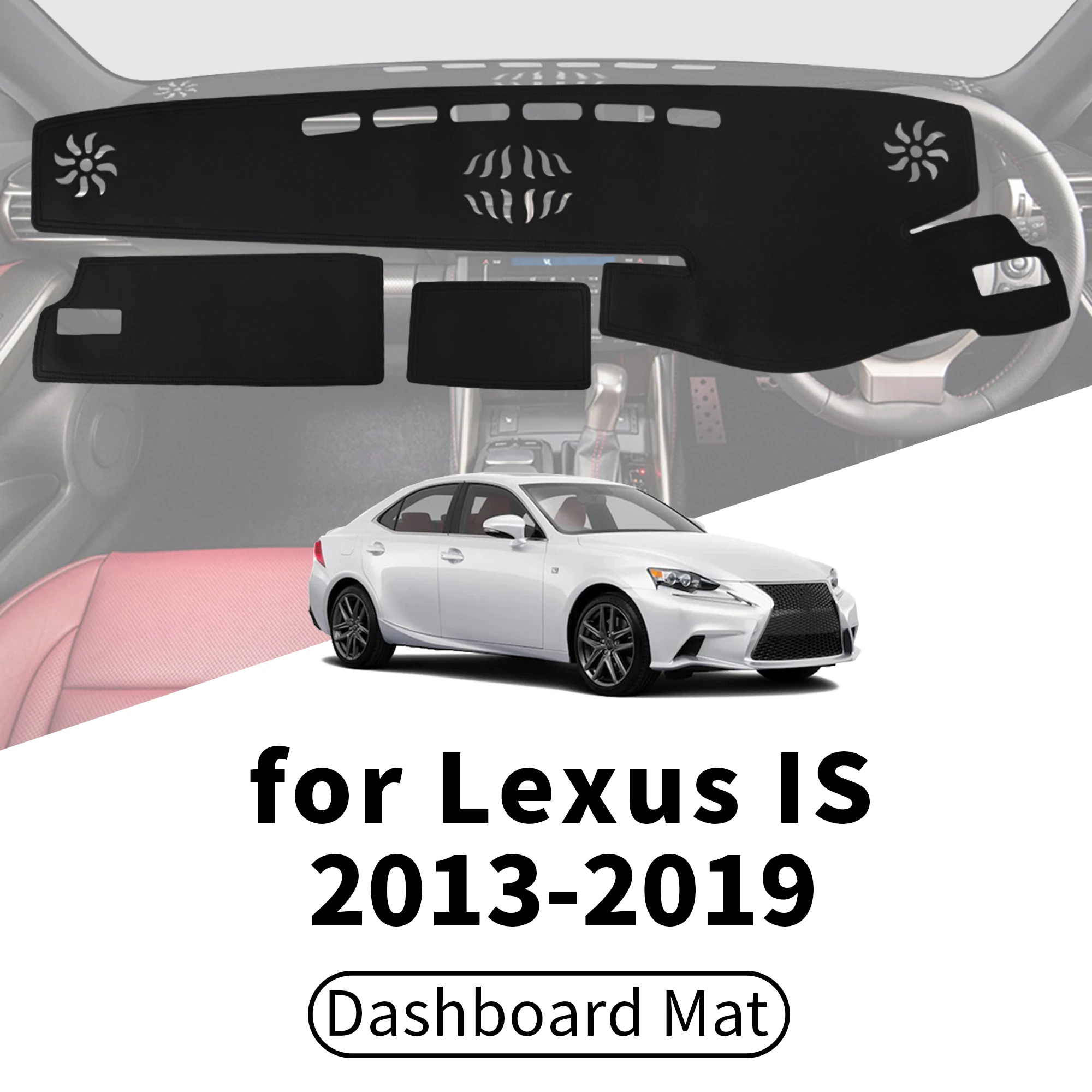 レクサス-is-is200t-is250-is300-is350-2013-2019年式用、車内ダッシュボードカバー、サンシェード、紫外線防止・反射防止機能付き、ダッシュマット、アクセサリー