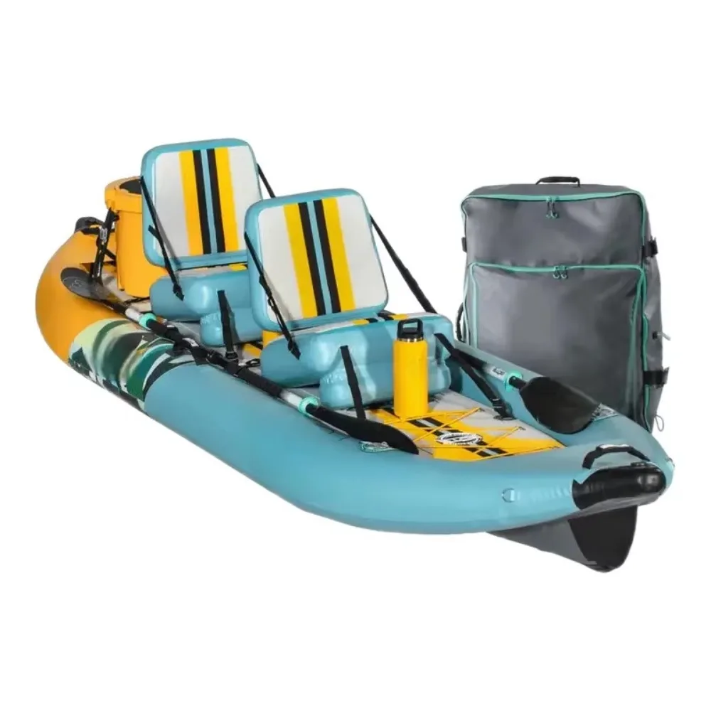 Wholesale Drop Stitch Inflatable Kayak | Single-Person Fishing Boat with Accessories for Outdoor Sports