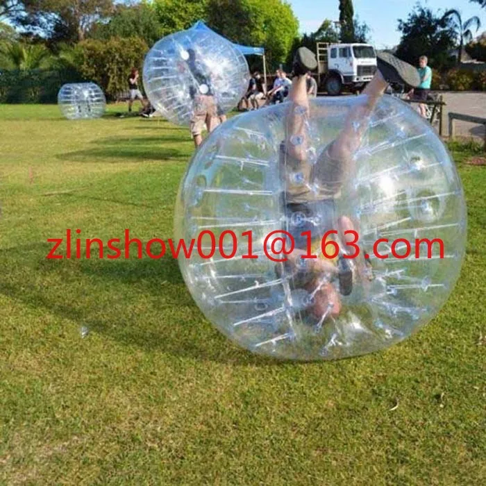 الكبار بولي TPU / PVC الجسم الوفير الكرة دعوى نفخ فقاعة كرة القدم كرة القدم مع النقاط الملونة الوفير الكرة للبيع