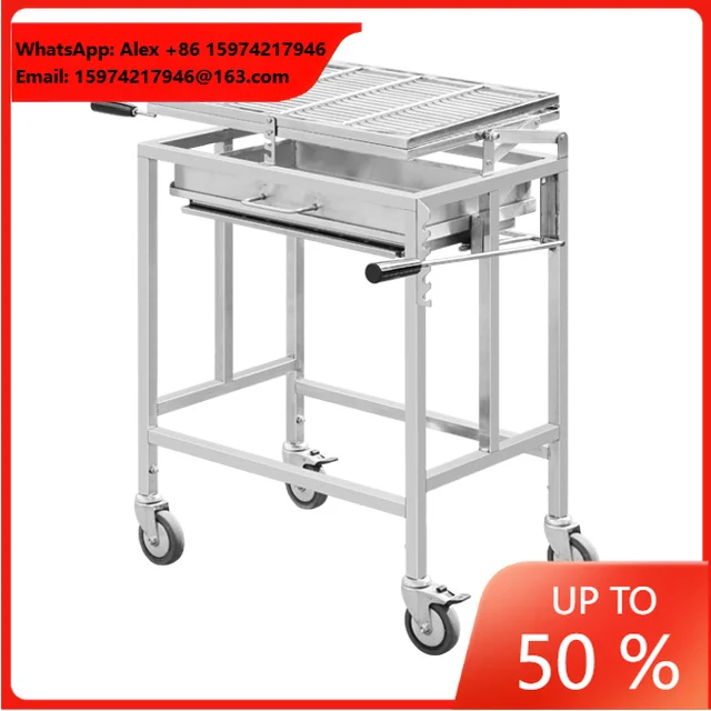 Large Outdoor Kitchen Cart Garden Charcoal Barbecue Grill Smoker Stainless Steel BBQ Grills Trolley For Camping Backyard Parties