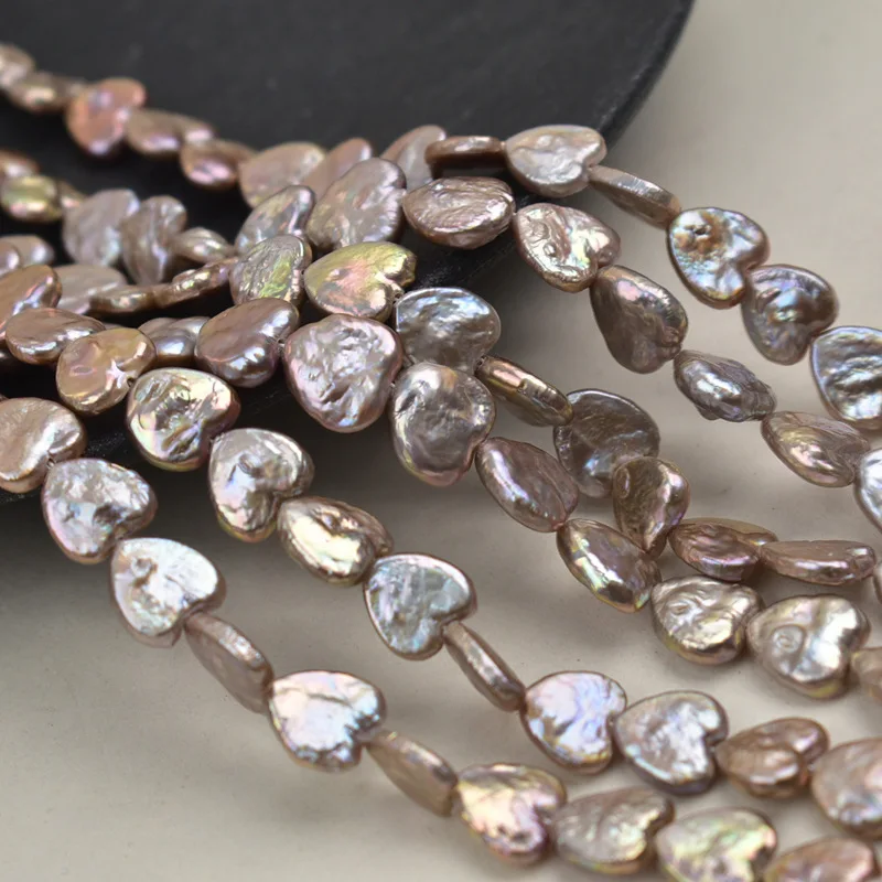 

Grey Heart-Shaped Freshwater Pearls Baroque Irregularly Pearls Loose Beads for Making DIY Necklace Bracelet Jewelry Accessories
