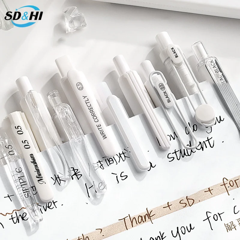 5 قطعة مجموعة أقلام هلام الموضة البساطة بلون لطيف التجفيف السريع أقلام محايدة جميلة طالب القرطاسية اللوازم المكتبية المدرسية