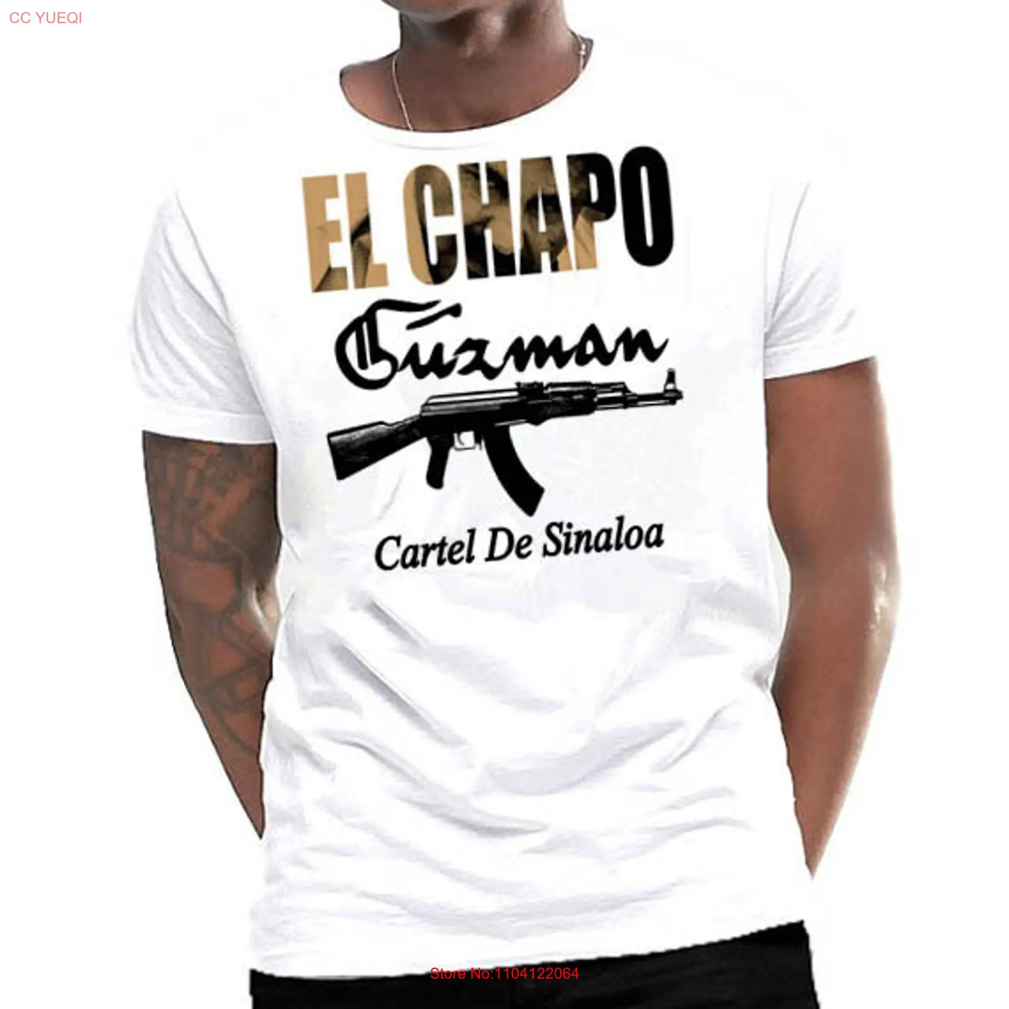 El Chapo Guzman T Shirt Mexican Druglord Cotton long or short sleeves