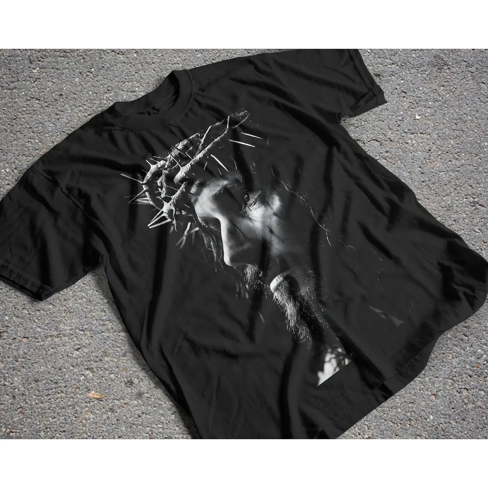 Jesus T Shirt Oberteil Erwachsene Kinder Gott Christus vintage Washed fashion Top For Everyday Wear Soft Casual Comfortable