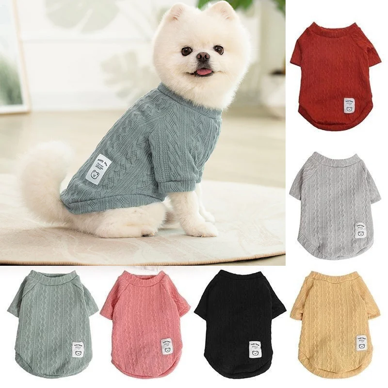 

Puppy Cat Knitted Thin Sweater Dog Clothing Comfortable Soft Pet Clothing