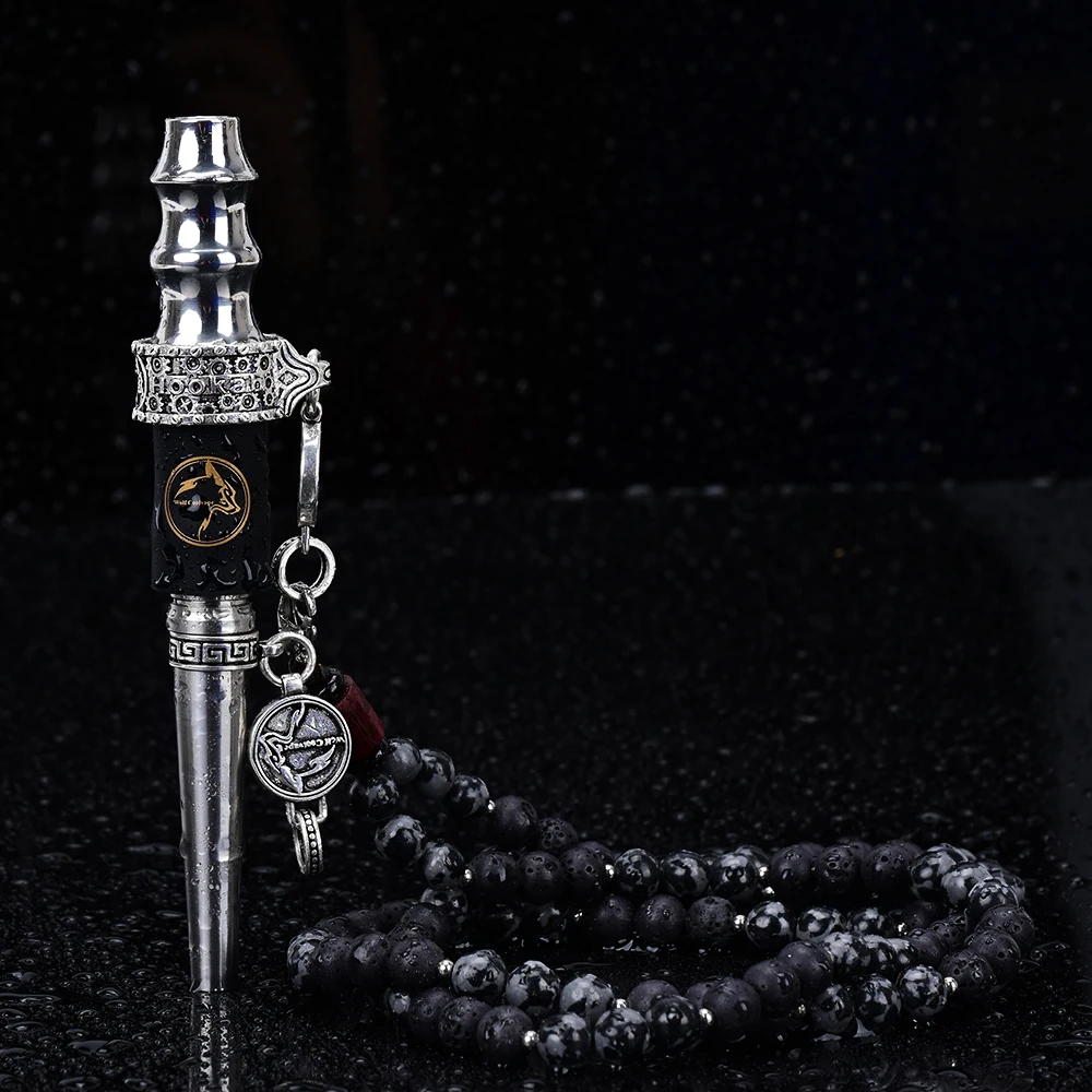 

Wolfcoolvape арабский мундштук для кальяна, каменная цепочка из бисера, мундштук из нержавеющей стали 316, оригинальный мундштук для кальяна ShiSha
