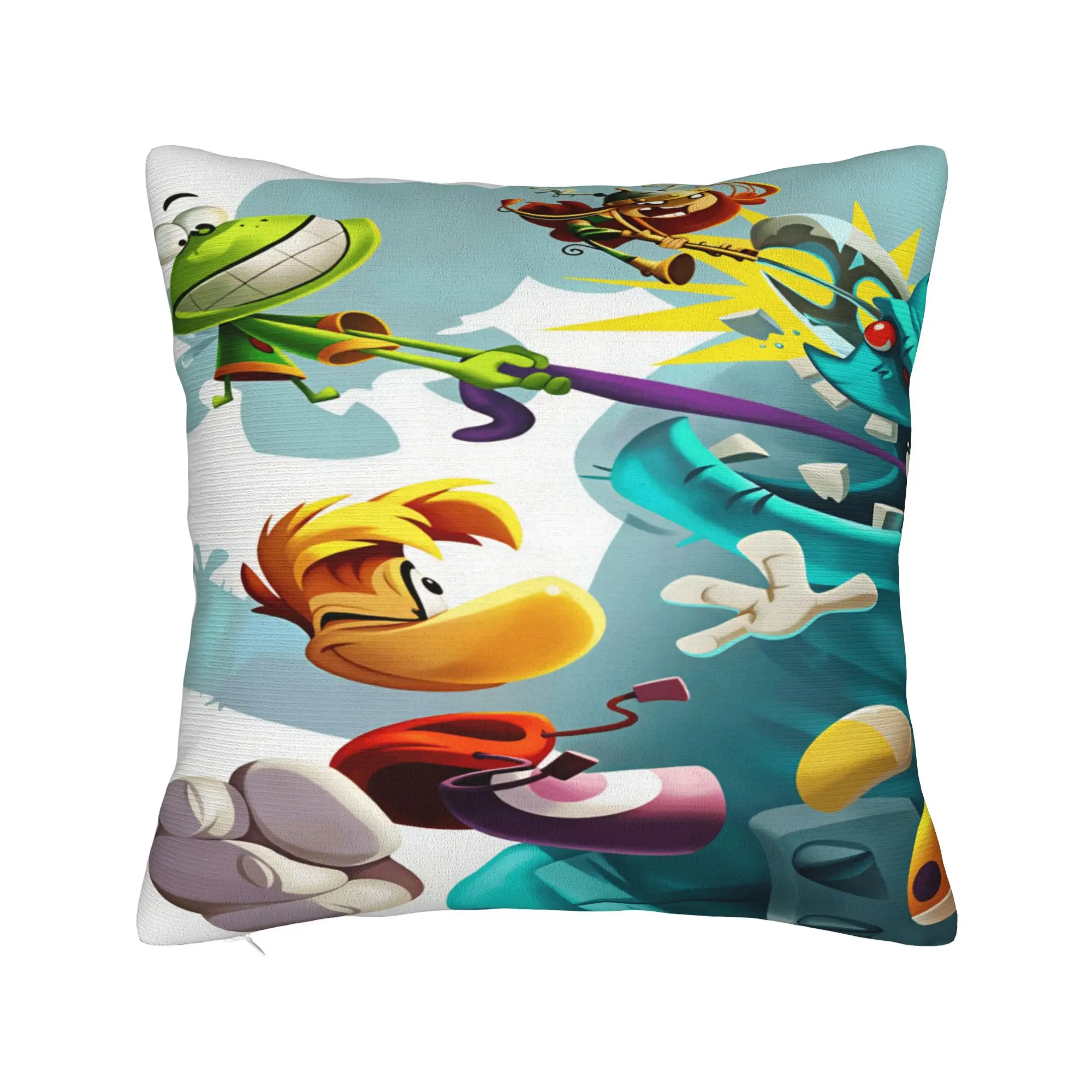 Flying fist attack Raymans Pillowcases  Funny Pillow Case For Living Room Chair Square Pillow Cover