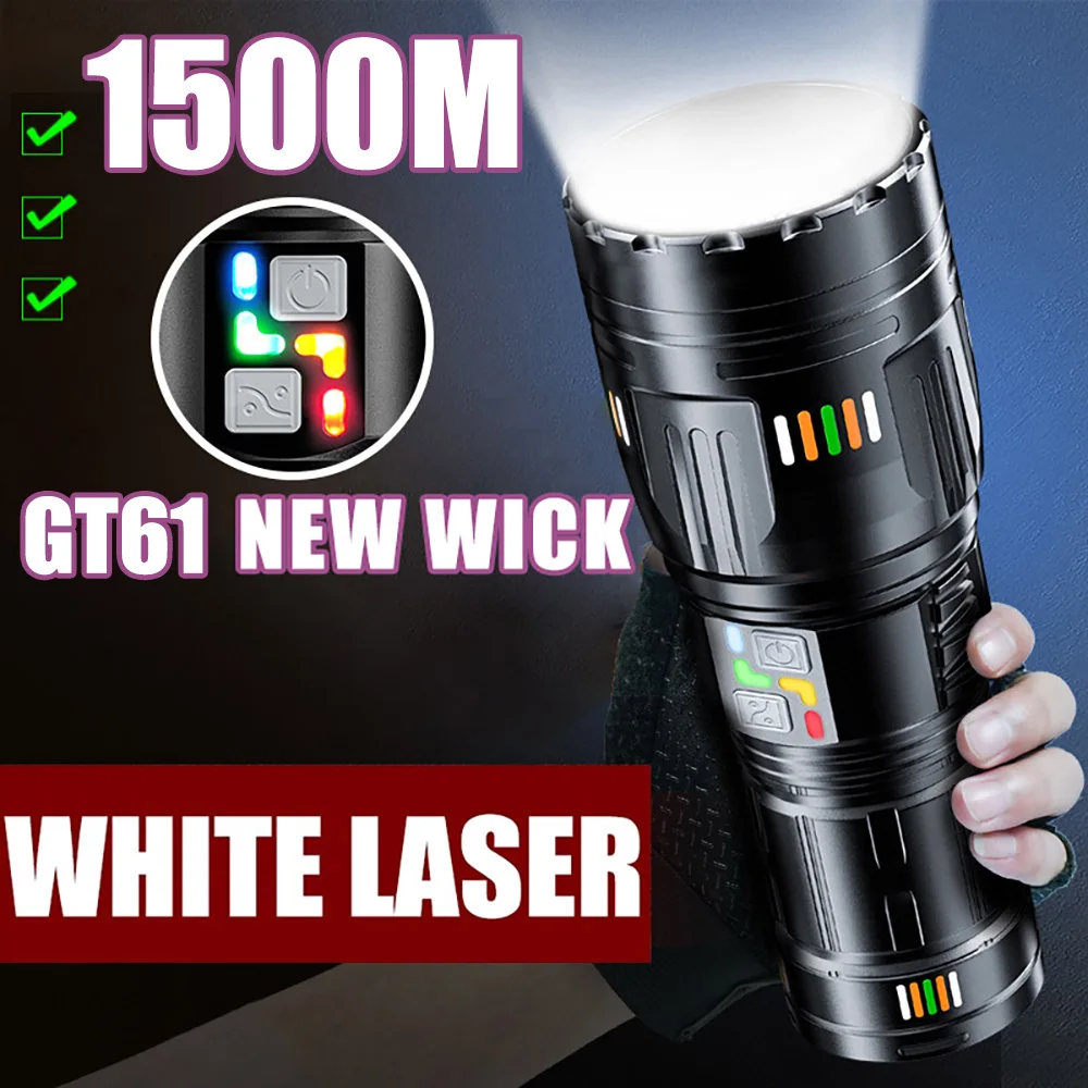 Ultra Powerful LED Flashlight Super Bright Long Range Tactical Zoom Emergency Torch Camping Lantern WIth Power Display Function