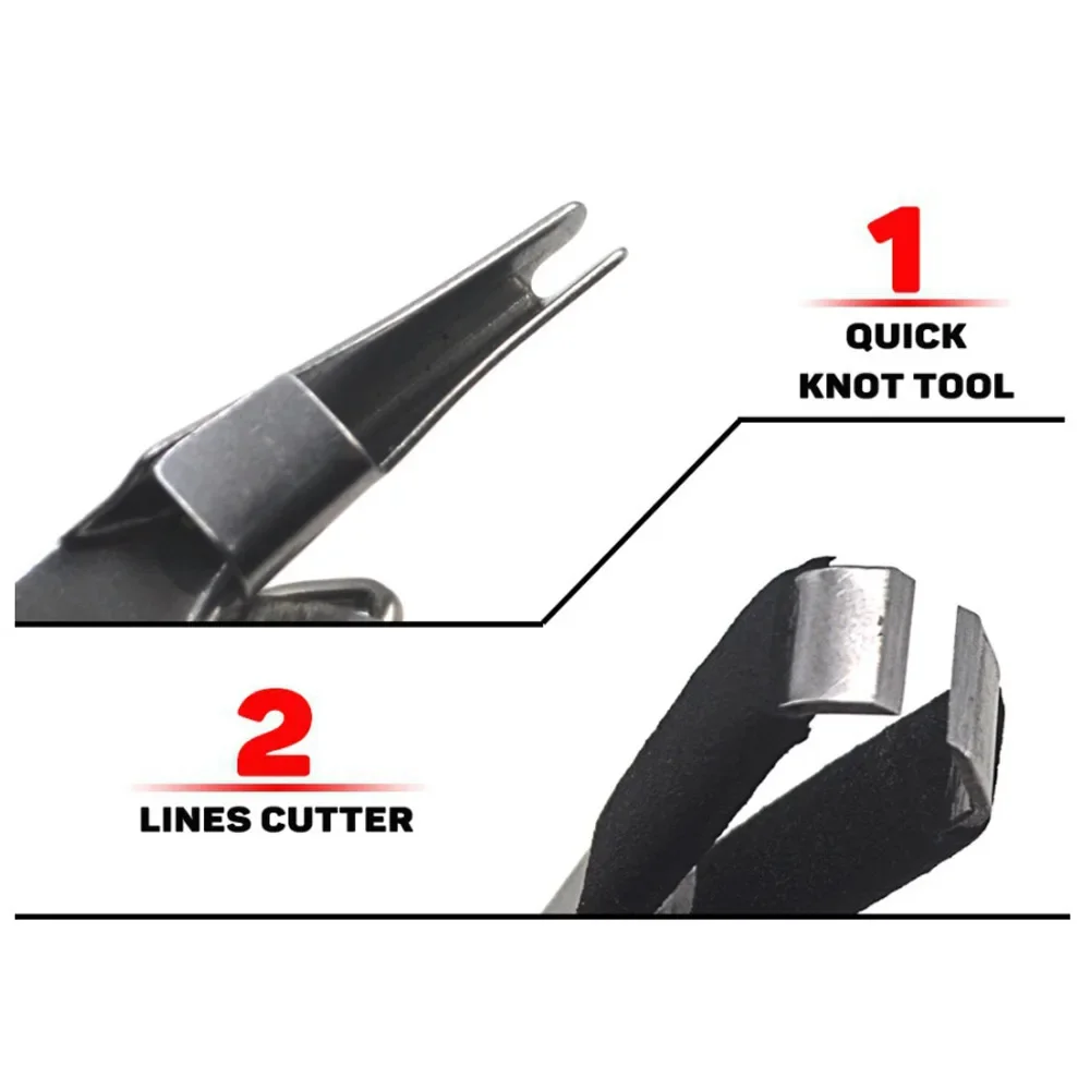 FLYSAND 4-in-1 Quick Tie Nail Clipper Fishing Line Pliers Fish Hook Sharpener Clear Hook Eye