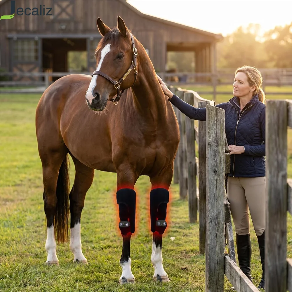 Infrared&Red Light Therapy Wrap 660nm 850nm for Horses,Reduces Inflammation Pain Relief,Wearable Hoof Boots for Horse Leg Pain