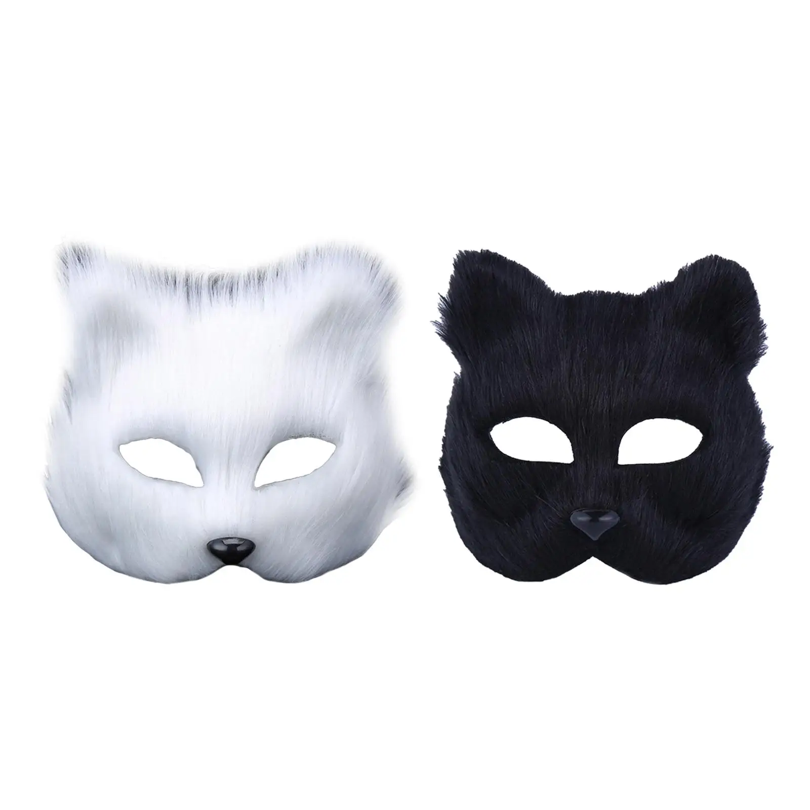 

Furry Fox Mask Holiday Party Favor Easter Roles Play Birthday Night Club with Adjustable Strap Carnival Mask Animal Cosplay Mask