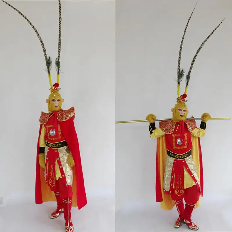 Viaggio nel West Sun Wukong Costume adulto Set completo abbigliamento da combattimento Performance sul palco