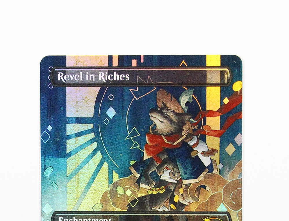 Holo/Foil (Revel in Riches) TCG 마법 프록시 카드 게임 블랙 최고 품질 프록시 수집 보드 게임 데크 트레이딩 카드