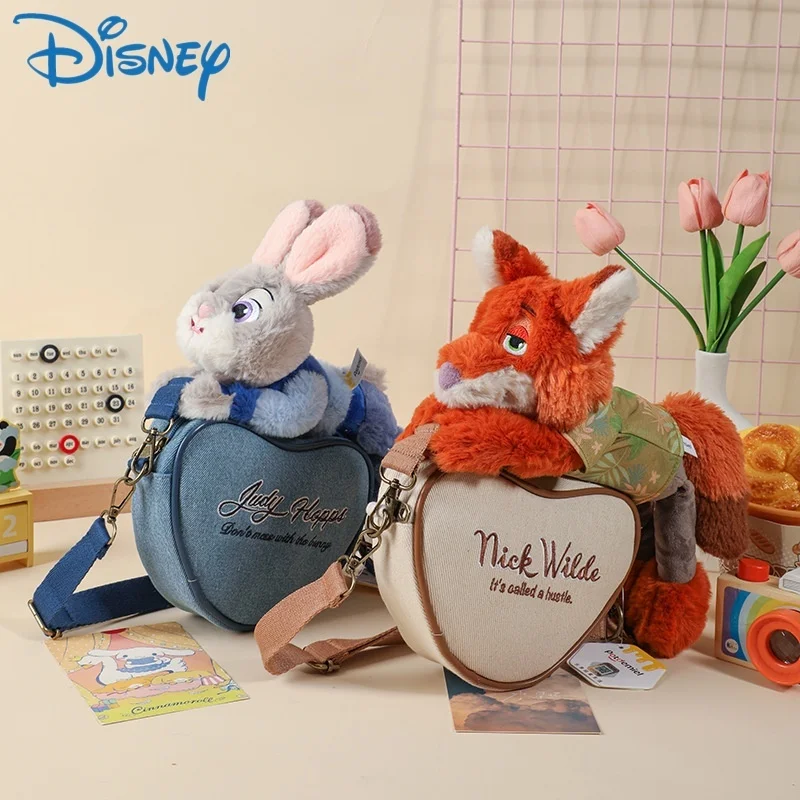 

Подлинная плюшевая кукла Potdemiel Disney Zootopia Judy Nick, сумка через плечо, седло, игрушка-лиса, мягкие игрушки, плюшевые рюкзаки, игрушки