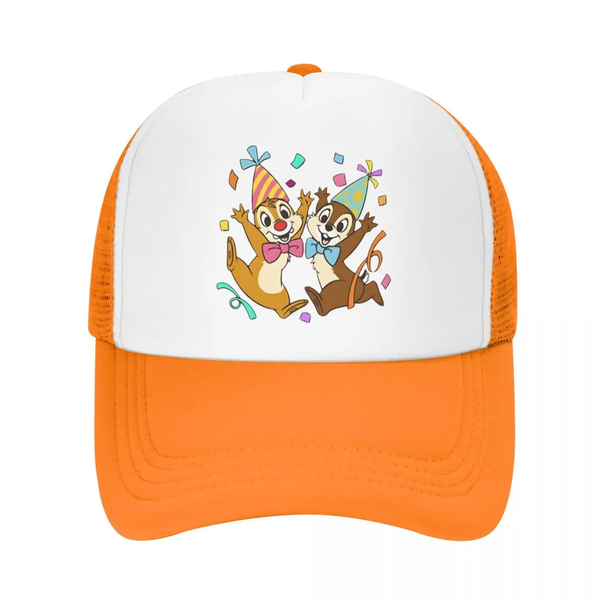 Washed Men's Baseball Cap Chip N Dale Happy Trucker Snapback Caps Dad Hat Disney Chip 'n' Dale Golf Hats