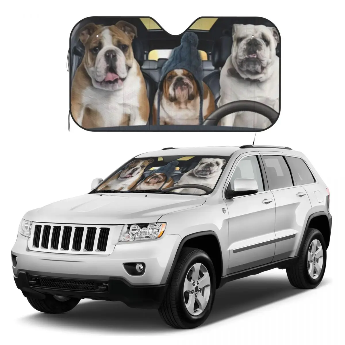 

GearhumanD Bulldog Sunshades Reflector Anti Uv Custom Car Sunshade Sun Shade