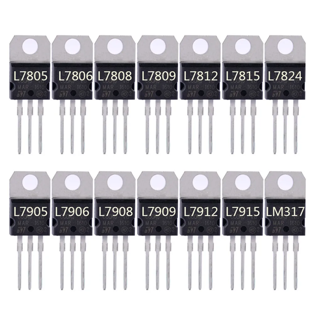 Trójzaciskowy regulator napięcia TO-220 tranzystor L7805CV 7806 7808 7809 7812 7815 7818 7824 L7905 7906 7908 7909 7912 7915 LM317