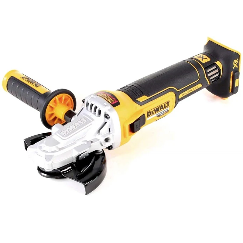 DEWALT DCG405FN Cordless Brushless Flathead Angle Grinder 125mm Grinding Machine Side Handle Greater Comfort Power Tool