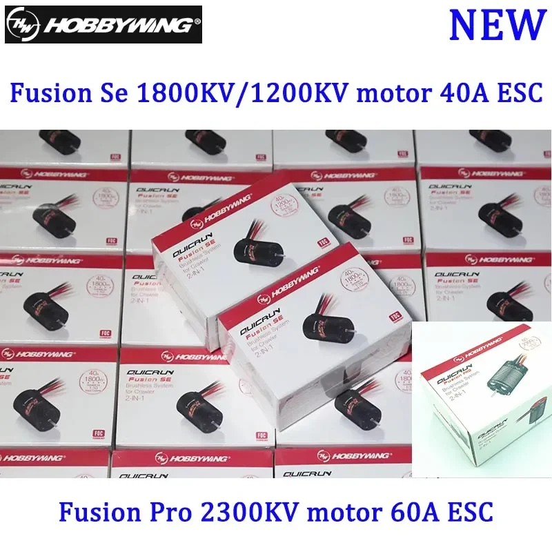 

NEW HobbyWing Fusion PRO 540 2300KV Fusion Se 1800KV 1200KV Sensory Motor Built in 60A 40A ESC 2 in 1 for RC 1/10 Climbing Car