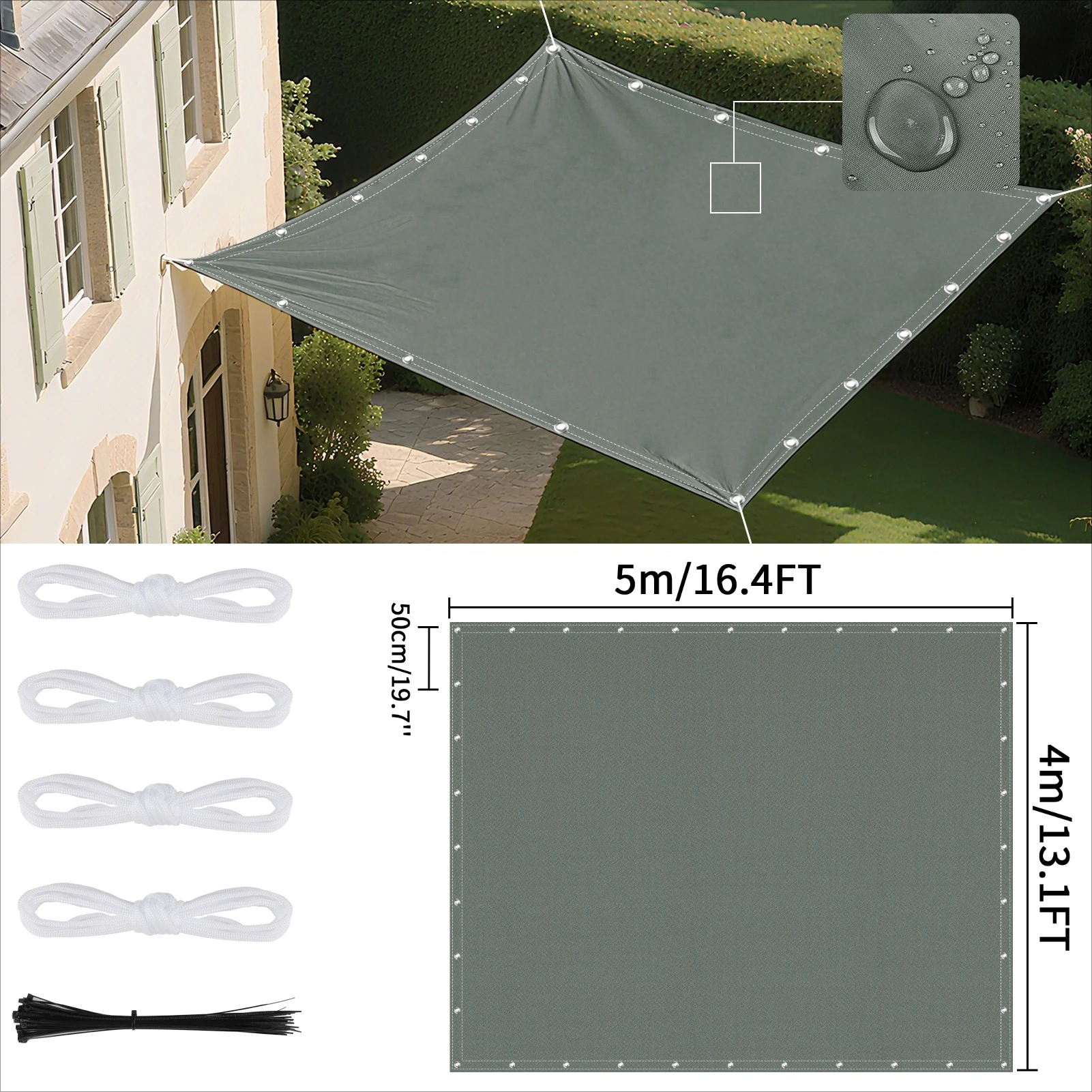 Dark Grey 4x5M