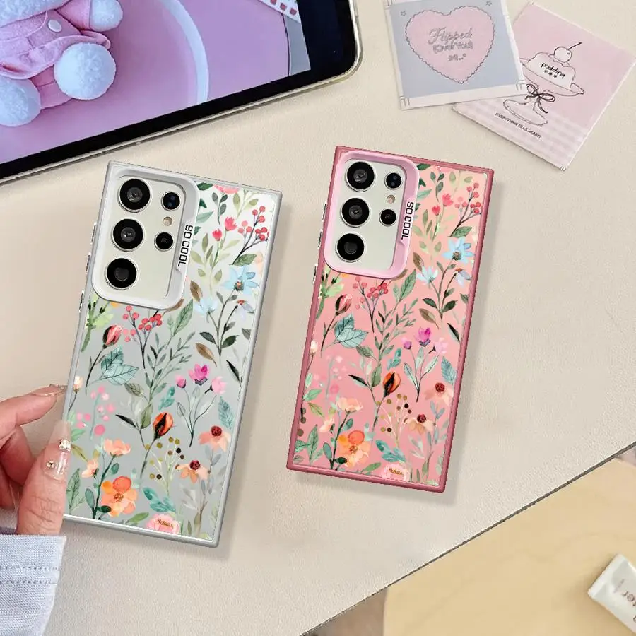 Watercolor Wildflower Print Phone Cover Case for Samsung Galaxy S26 S24 FE Note 20 Ultra S23 S20 FE S22 Ultra S25 S21 S25Edge