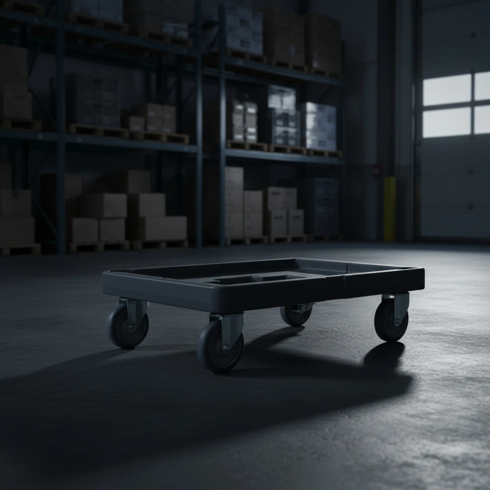 Insulated Box Trolley Base Mobile Box Dolly with Caster Wheels Slim Design for Caterers, Catering Events, Commercial Kitchens
