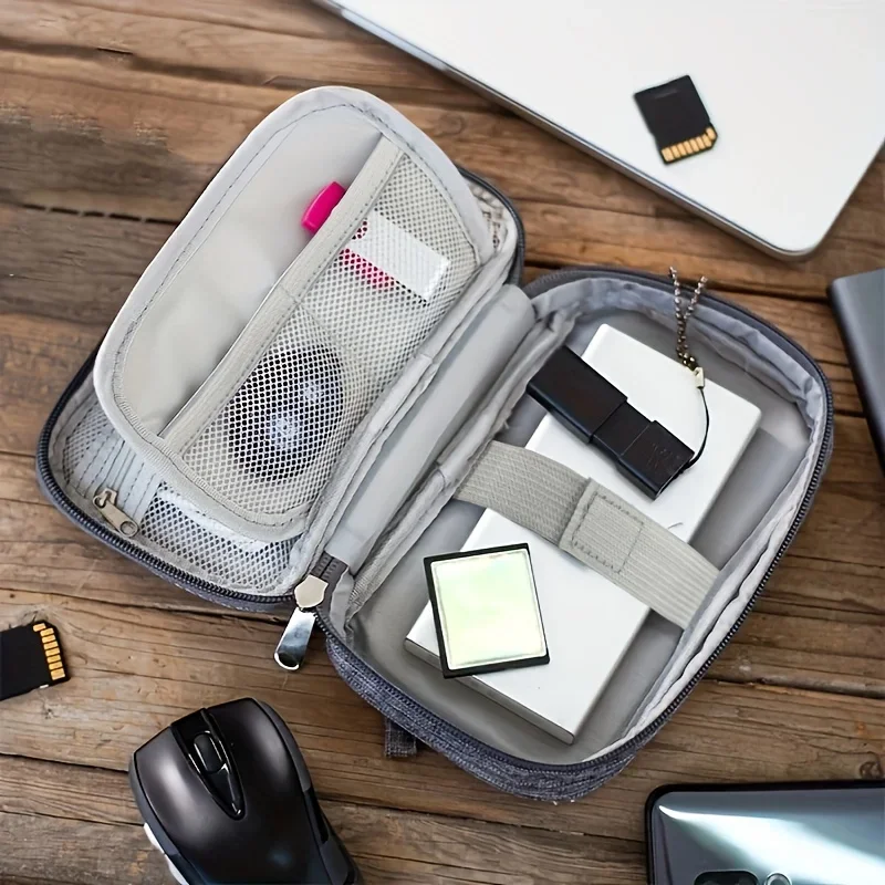 Multi-purpose Cable Storage Bag Electronic Organizer Digital Charger Wires USB Power Pouch Portable Travel Accessories Supplies view 3