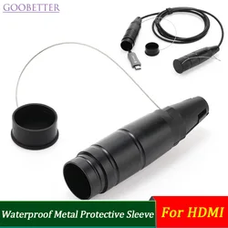 Waterproof Metal Protective Sleeve For HDMI Optical Fiber Cable Outdoor Dust Cover Data Performance Rental Home Theater