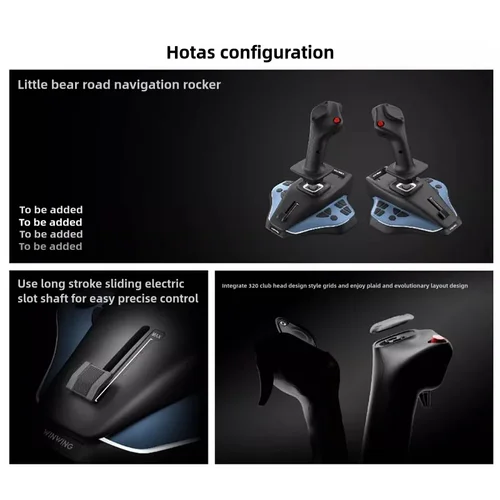 Imagen 2 del producto WINWING URSA MINOR Joystick de aerolínea L Simulador de vuelo de capitán para avión X P3D