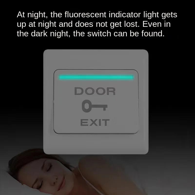 Imagem -02 - Redefinição Automática do Controle de Acesso e Abertura da Porta Interruptor para 86 tipo Escondido Clinker Tira Luminosa